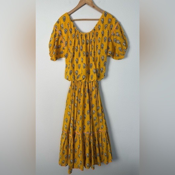 Rhode Frida Dress Womens XS Yellow Resortwear Cottagecore Summer Beach - Picture 7 of 10